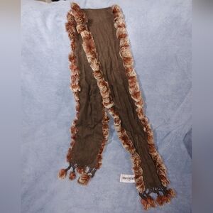 🛍️2/$20🛍️Dinogaspari Brown and Tan Fur Women's Scarf